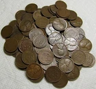 2 ROLLS OF 1928 D DENVER LINCOLN WHEAT CENTS FROM PENNY COLLECTION LOT SET COINS