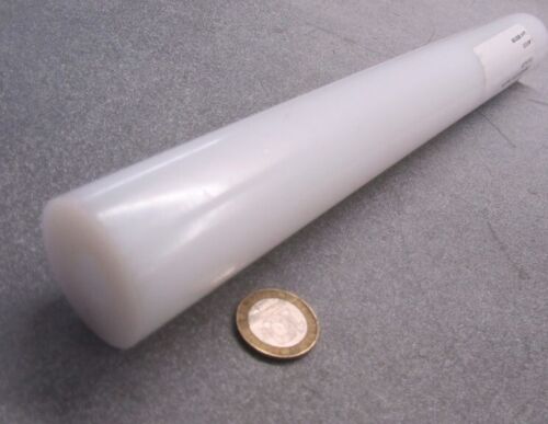 UHMW White Round Tube 1.50" OD Oversized x .500" ID Undersized x 12" Length - Picture 2 of 11