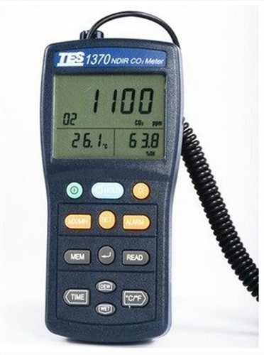 Brandneu TES1370 NDIR CO2 Analysator Temperatur Luftfeuchtigkeit Messgerät Tester von - Bild 2 von 2