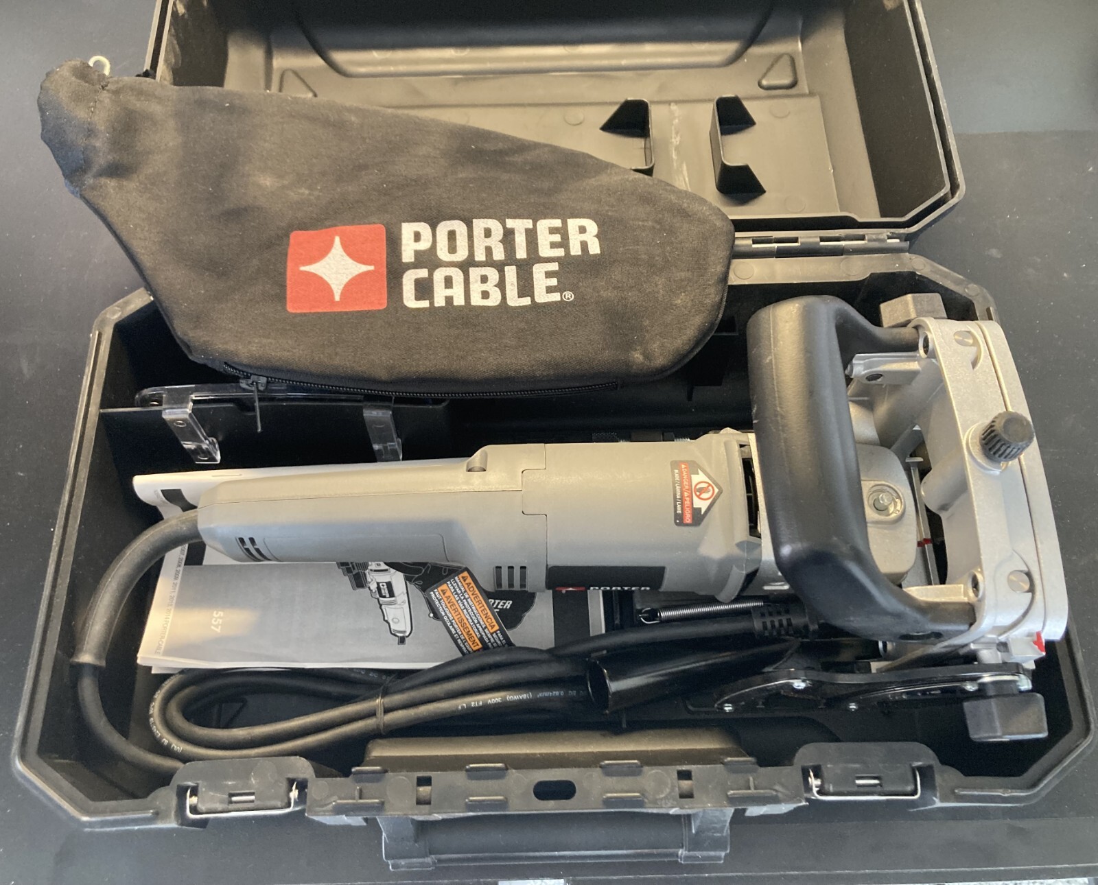 Open Box Porter Cable Plate Biscuit Joiner Model 557 with Case