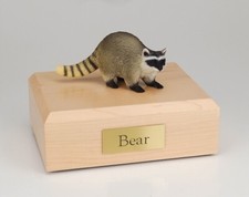 Raccoon Figurine Wildlife Cremation Urn Available in 3 Diff. Colors  4 Sizes