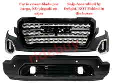 Fit 2019 - 2021 GMC Sierra 1500 Front Bumper Complete Assembly Black w/park asis