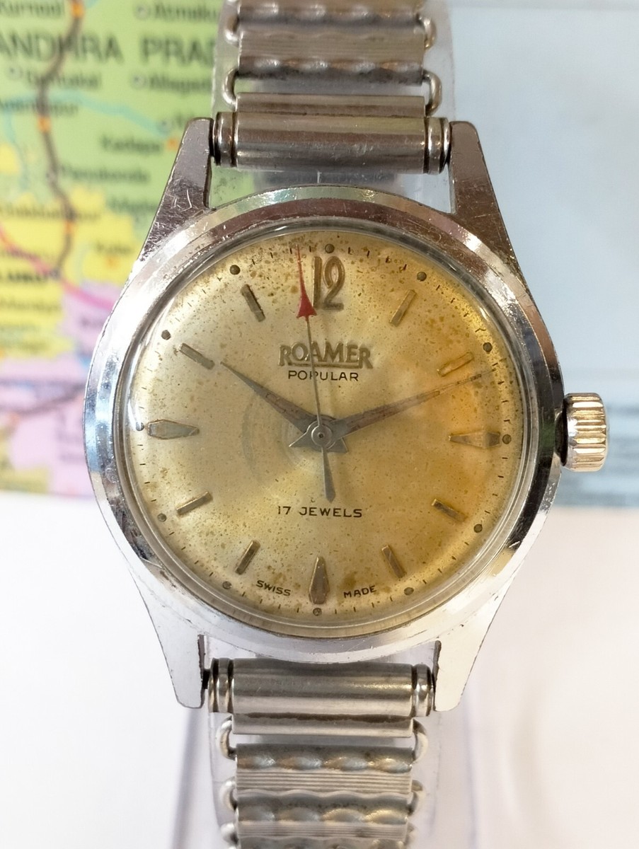 ROAMER POPULAR 17 JEWELS WINDING 30-10212 SWISS UNISEX ADULTS FULL