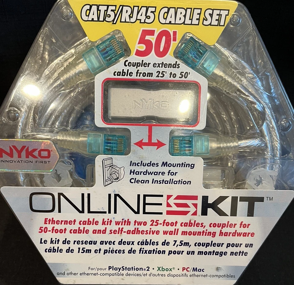 NYKO 50’ Ethernet Cord PlayStation,XBOX,and PC/MAC New - Image 2 of 4