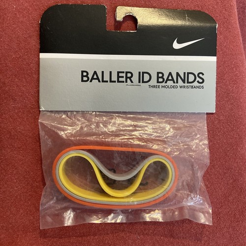 Nike Vintage 2005 BALLER id Bands Wristbands Bracelets Orange Yellow