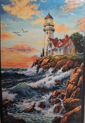 NEW Lighthouse Counted Cross Stitch Kit  11''x 17'' Loops And Threads