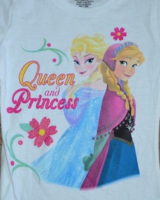 ANNA ELSA Queen Princess Girls T-Shirt Officially Licensed Disney  FROZEN Tee