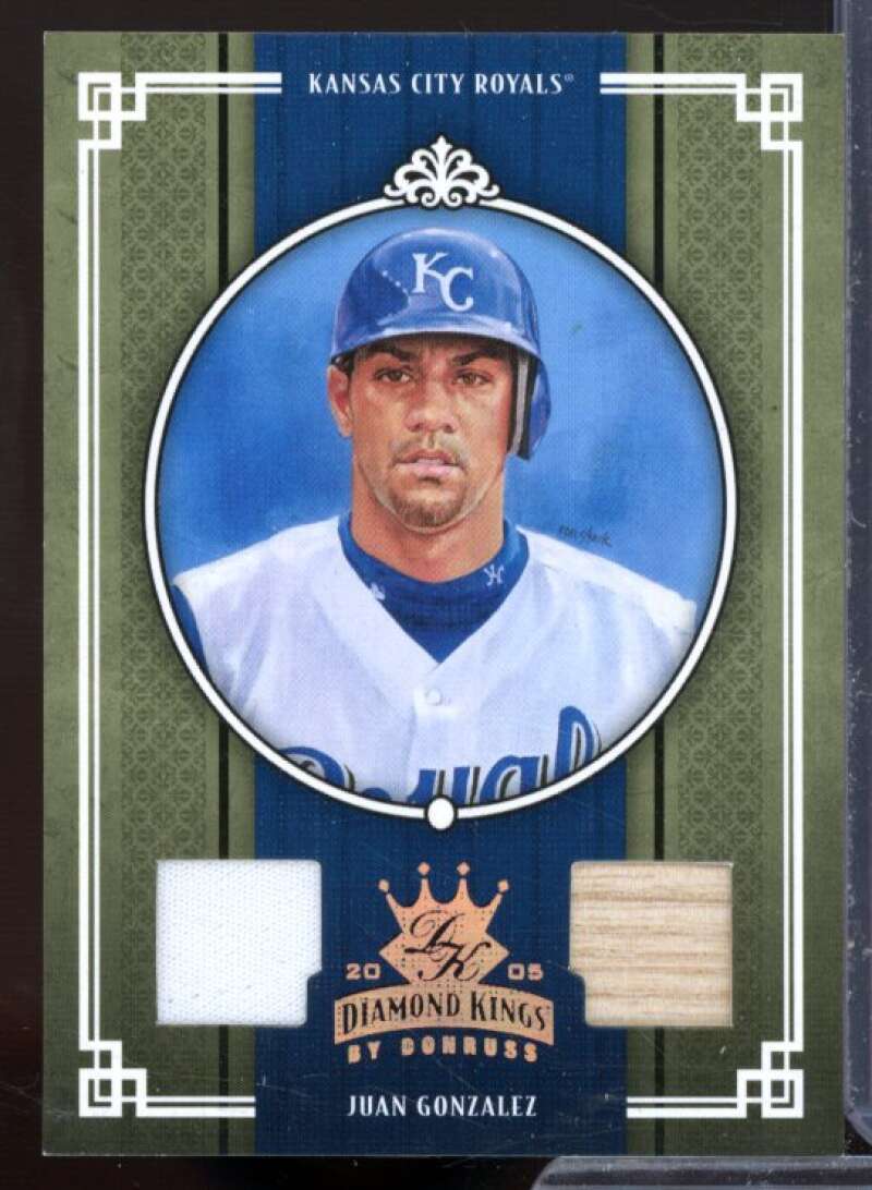 Juan Gonzalez Bat-Jsy Card 2005 Diamond Kings Materials Bronze #114 