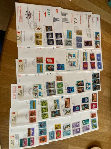 Nice assortment of Switzerland and UNO 35 First Flight FDC covers very low start