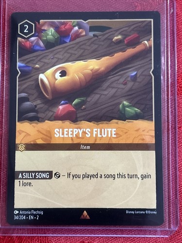 Disney Lorcana: Rise of the Floodborn - Sleepy's Flute - 34/204 - Rare - Picture 6 of 8