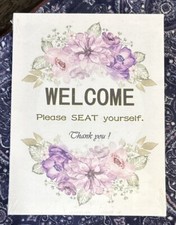 WELCOME SIGN Please Seat Yourself Wall Art Bedroom Bathroom Brand New In Plastic