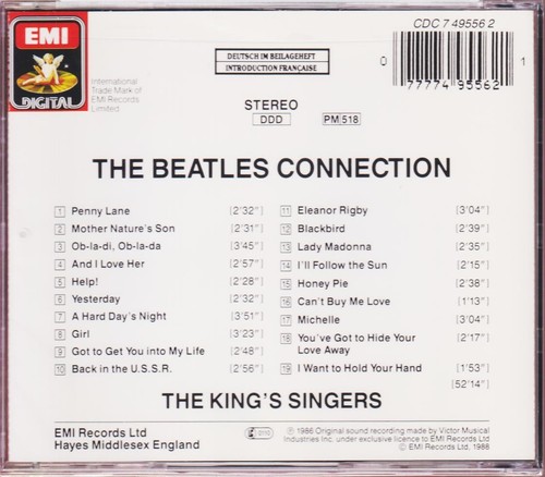 The King's Singers: The Beatles Connection (1986 EMI) *New/Sealed CD* - Picture 2 of 2