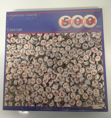 Vintage 1987 BUDWEISER Anheuser Busch ''Caps Off'' Jigsaw Puzzle 500 Casse-tete