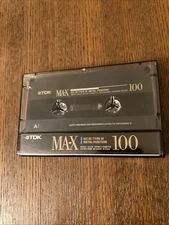 One (1) TDK MA-X 100 TYPE IV Metal Cassette Tape- Barely Used
