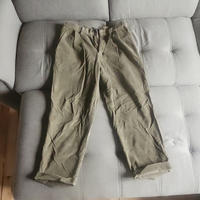 Dockers Signature Men's Beige Cotton Corduroy Chino Pants Straight Leg 32