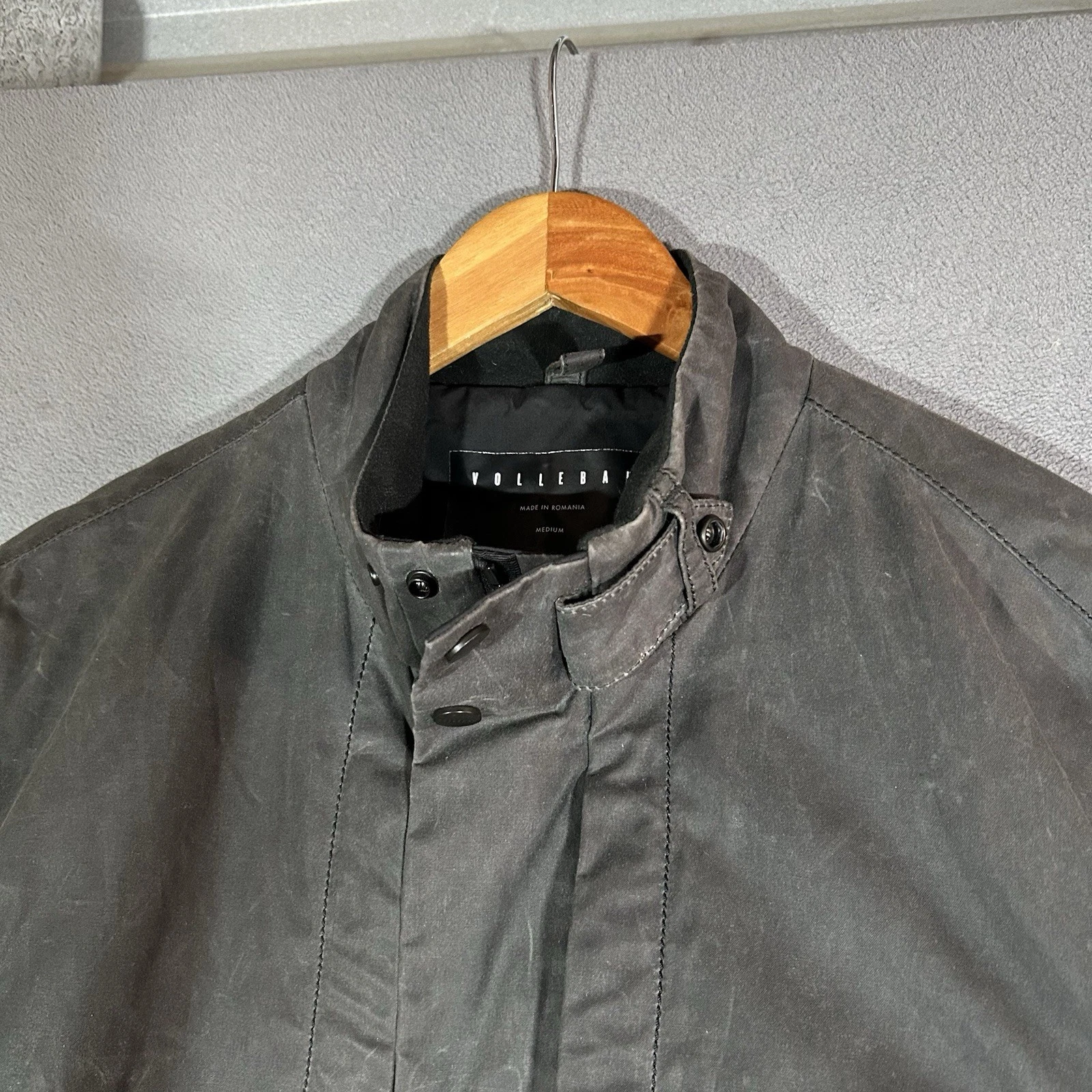 Vollebak Planet Earth Jacket Medium Black Waxed Cotton Beeswax Utility Coat - product detail image 11