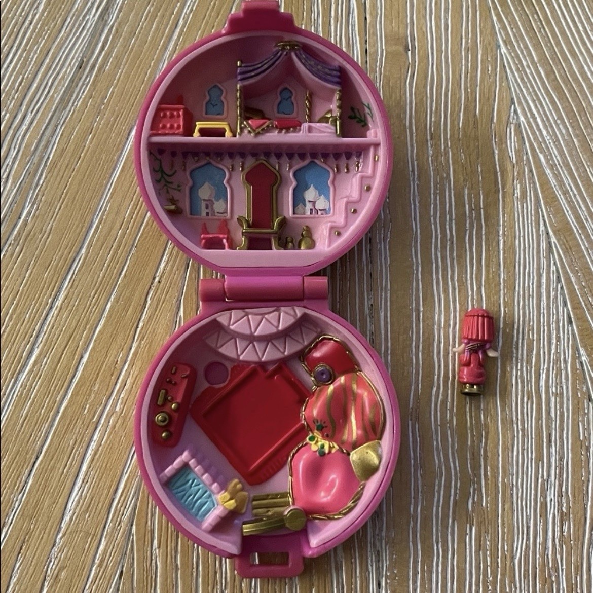 Lot De 4 Polly Pocket Bluebird 1992 - Série Jewels - Émeraude, Saphir, Diamant, Rubis