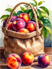 Tile Mural Basket of Peaches Fruit Design Kitchen Bathroom Wall Art Backsplash