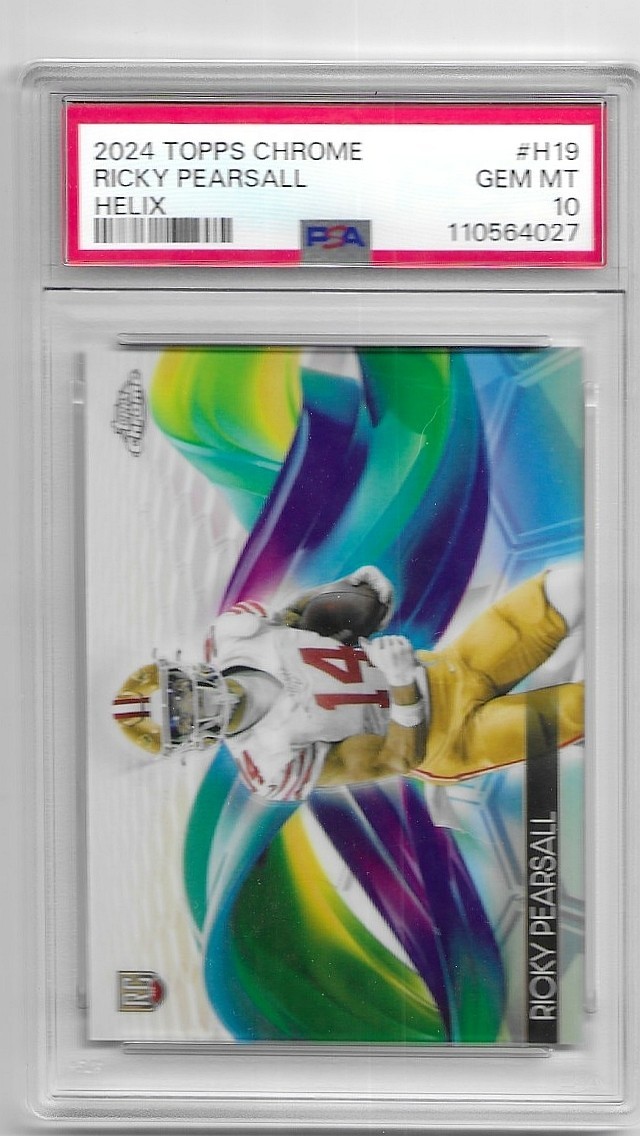 2024 TOPPS CHROME HELIX #H19 RICKY PEARSALL ROOKIE RC PSA 10