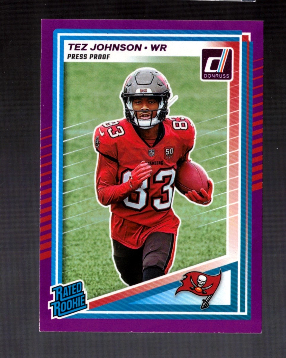 2025 Donruss Press Proofs Purple - Tez Johnson Rookie RC #313