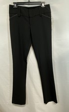 Alice + Olivia Women's Black Wool Straight Leg Trousers Pants Size 4 NWT