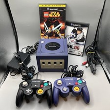 Nintendo GameCube Indigo Console Bundle 2 OEM Controllers 2 Games CIB Tested