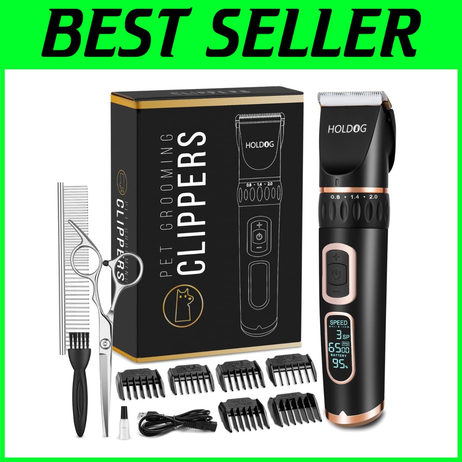 Cordless Pet Clippers - Perfect for Small & Large Dogs and Cats with Thick Coats