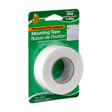 Duck Brand Permanent Mounting Tape Double-Sided Foam : 1 in. x 60 in. White 
