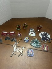 Suncatcher Stained Glass Christmas Ornaments ACTUALLY GLASS  METAL NOT PLASTIC