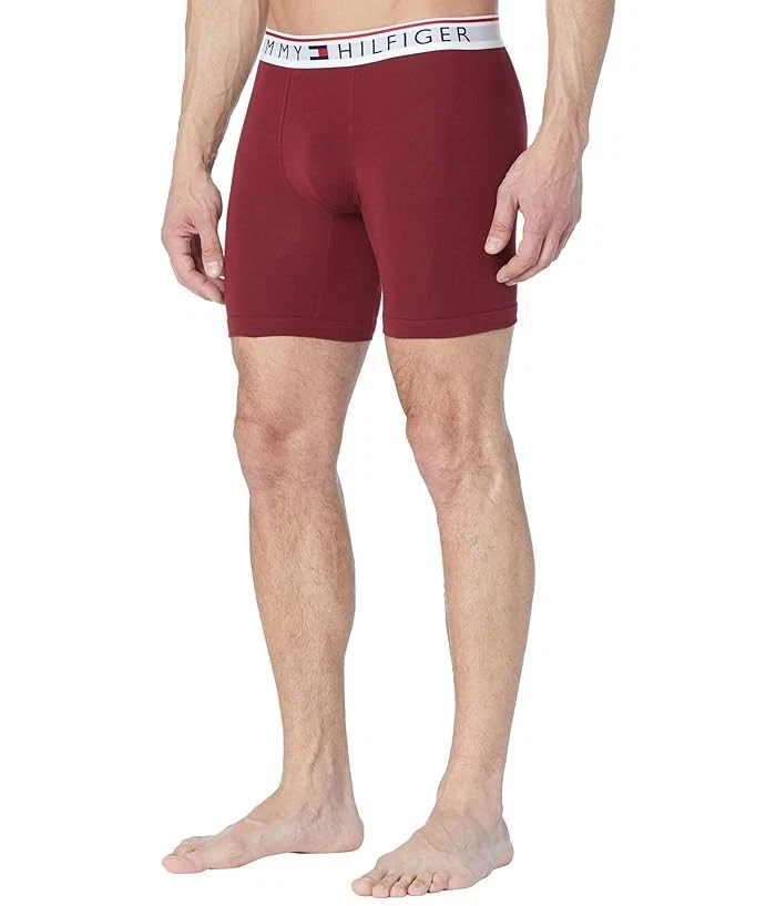 Cueca boxer Tommy Hilfiger L36133 vermelha/preta Modern Essentials pacote com 2 tamanho M - Imagem 4 de 4