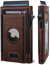 Airtag Wallet for Men, Slim Pop Up Credit Card Holder RFID Blocking Mens Mini...