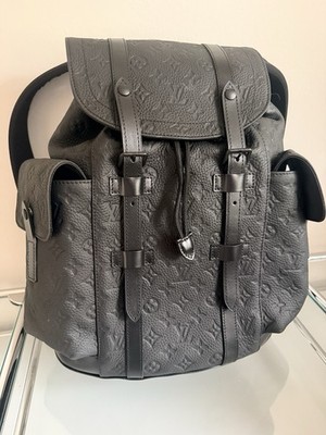 Louis vuitton Christopher MM rucksach Schwarz Leder Wie Neu