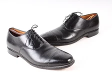 $395 ALLEN EDMONDS Dryden Black Medallion Tip "Cap Toe" Oxford SHOES Mens 13 B