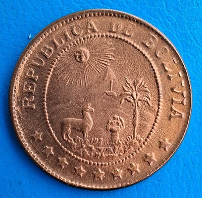 Bolivie Bolivia 50 centavos 1942 medal strike km 182a.1 UNC ! - Photo 1/4