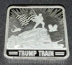 1 oz troy ounce silver 9999 Donald Trump Train - FROSTY - bar coin HTF MINT