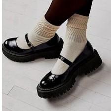 Free People Malika Mary Jane Platforms Black