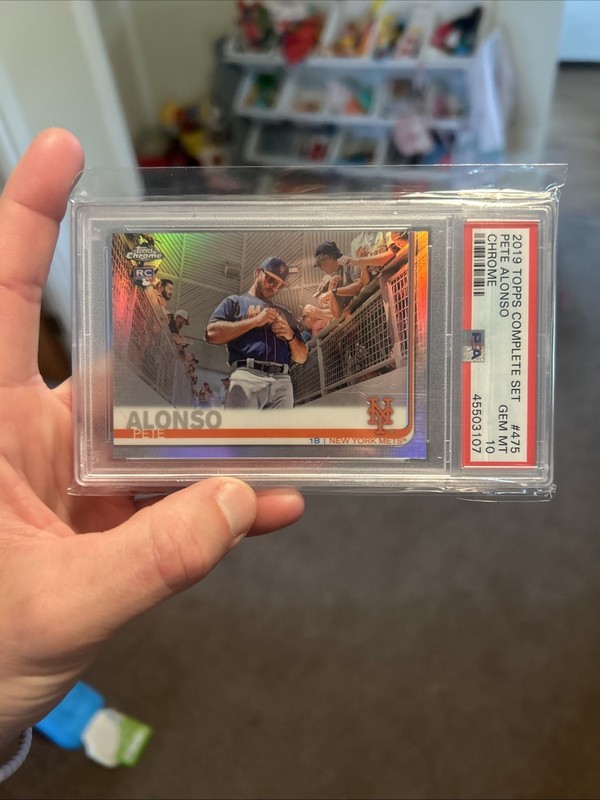 2019 Topps Complete Set Rookie Pete Alonso Chrome #475 PSA 10 Gem