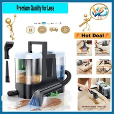 Black Portable Carpet & Upholstery Cleaner Deep Stain Removal Pre-Owned