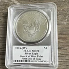 2018-(W) American Silver Eagle 1 oz .999 Silver PCGS MS 70 SIGNED- West Point