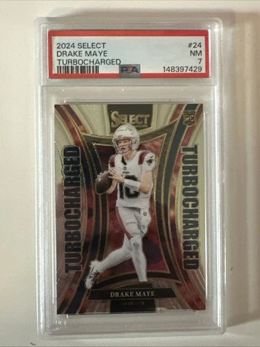 2024 Panini Select - Turbocharged Drake Maye #24 (RC) PSA 7 Pop 3