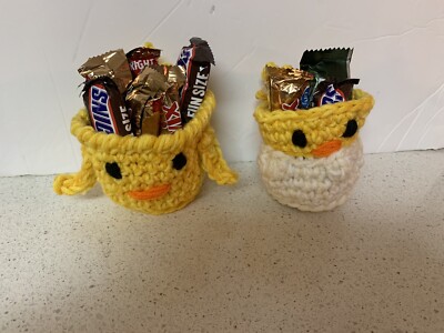 Chick Baby and Hatching Baby Chick Cups New Easter Handmade Crochet