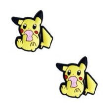 Pikachu Pokemon For Crocs Shoe Charms Jibbitz - 2 Pieces