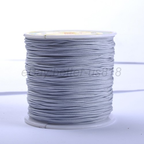 1 rollo 100 yardas 1 mm nudo chino macramé pulseras trenzadas de nailon hilo - Imagen 45 de 51