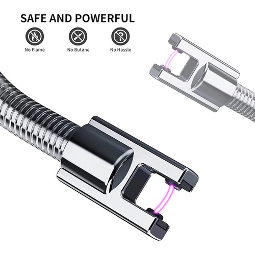 Stabfeuerzeug Lichtbogen Feuerzeug Elektrisch, USB Aufladbares Elektro Schwarz - Bild 15 von 15