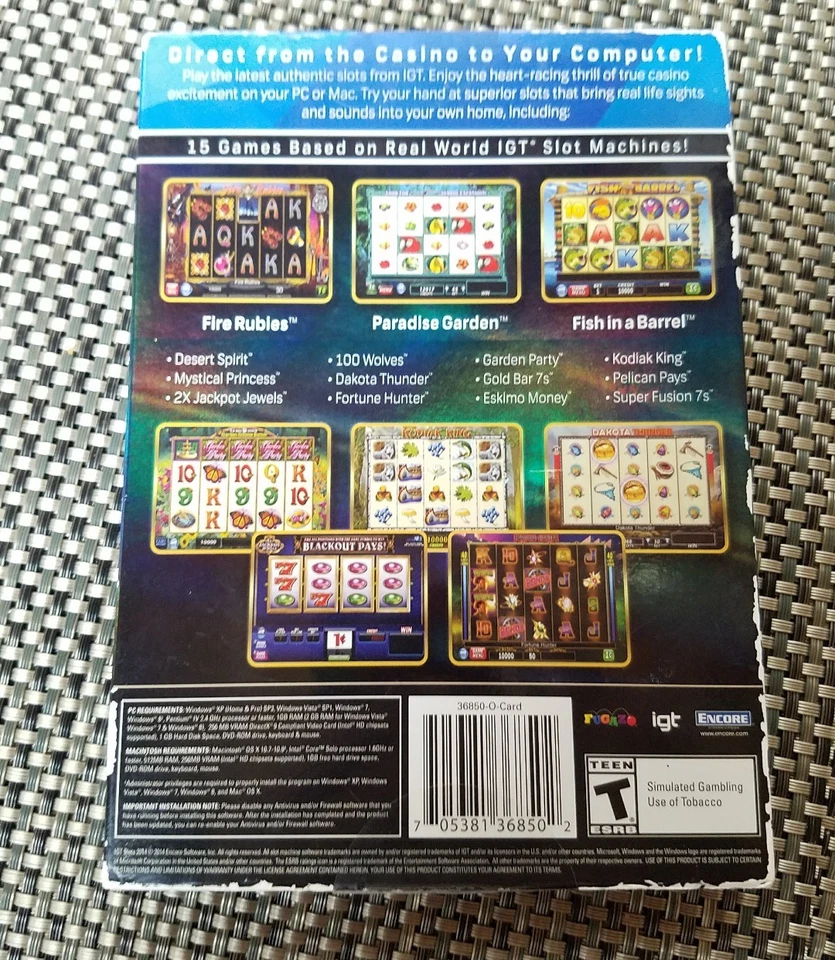 ENCORE IGT PARADISE GARDEN SLOTS (PC 2014) - FACTORY SEALED - Image 2 of 3