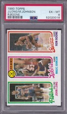 1980 Topps #96 LONG / Magic JOHNSON / BOONE PSA 6 ex/mt - Los Angeles LAKERS