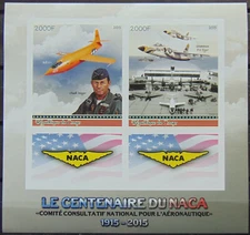 NACA centenary Yeager aviation space s/s Lollini 10546 COF1/2CA #CON15 94 IMPERF