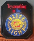 S•Vintage Blitz Light Premium Beer Lighted Sign 13"Wide x 16"Tall ~ Tested