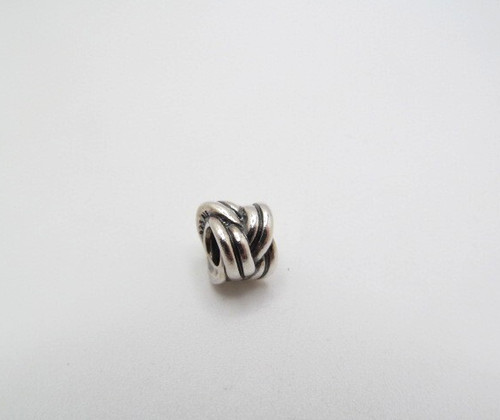Pandora 925 Sterling Silver ALE Double Tie Twist Braided Threaded Charm