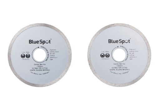 Blue Spot Tools - 2Pce Continuous Rim 115mm (4.5") Diamond Discs - Picture 2 of 2